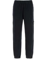 Stone Island - 6200012 Malfilé Fleece 'Old' Effect Joggers - Lyst
