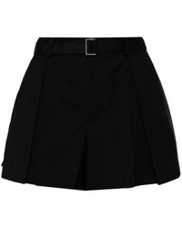 Sacai - Pleated Tailored Shorts - Lyst