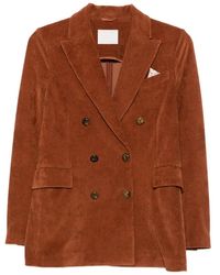 Circolo 1901 - Double-Breasted Corduroy Blazer - Lyst