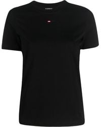 DIESEL - T-Shirt mit gesticktem Mikro-Logo - Lyst