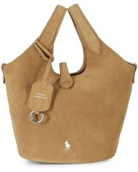 Polo Ralph Lauren - Polo Play Suede Small Tote & Crossbody Bag - Lyst