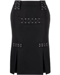 Alessandra Rich - Midi-Rok Met Kant - Lyst