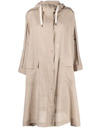 Brunello Cucinelli - Monili-Embellished Cotton Coat - Lyst