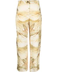 Fay - Nature-print Straight Trousers - Lyst