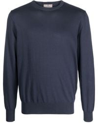 Canali - Fine-knit Crew-neck Sweatshirt - Lyst