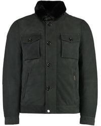Moorer - Geknöpfte Jacke Mit Pelzkragen - Lyst