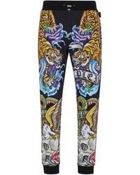 Philipp Plein - Tattoo-Print Drawstring Track Pants - Lyst