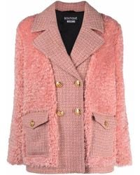 Moschino - Textured Double-Breasted Blazer - Lyst