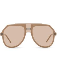 Dolce & Gabbana - Logo-engraved Oversize-frame Sunglasses - Lyst