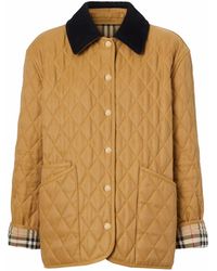 Burberry - Diamond Quilted Button-up Jacket - Lyst