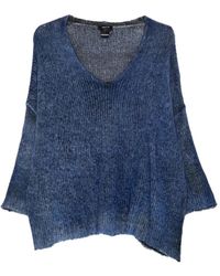 Avant Toi - V-Neck Open-Knit Sweater - Lyst