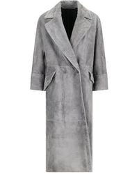Salvatore Santoro - Double-Breasted Suede Coat - Lyst