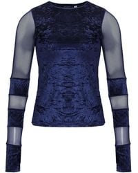 Amir Slama - X Astrid Mesh-Panel Top - Lyst
