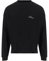 Amiri - Pull Imprimé À Logo Brodé - Lyst