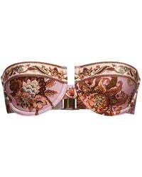 Zimmermann - Aster Balconette Bandeau Bikini Top - Lyst