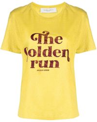 Golden Goose - T-shirt The Golden Run en lin - Lyst
