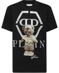 Philipp Plein - Crystal-Embellished Teddy-Bear T-Shirt - Lyst
