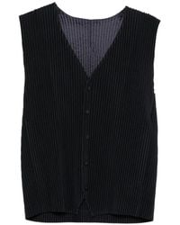 Homme Plissé Issey Miyake - Pleated Buttoned Vest - Lyst