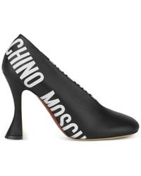 Moschino - Logo-Print Pumps - Lyst