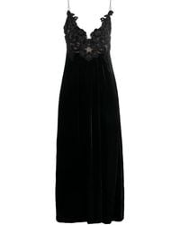 Zimmermann - Appliquéd Tulle-trimmed Velvet Midi Dress - Lyst