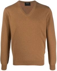 Dell'Oglio - V-Neck Fine-Knit Jumper - Lyst