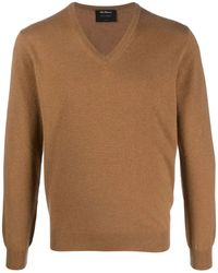 Dell'Oglio - V-Neck Fine-Knit Jumper - Lyst