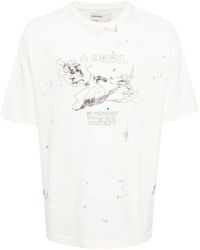DOMREBEL - Scuff Picnic Paint-detail T-shirt - Lyst