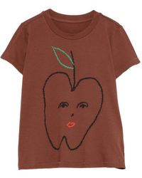 MM6 by Maison Margiela - Apple-Print T-Shirt - Lyst