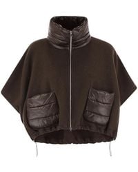 Herno - Poncho Resort Con Cuello Alto - Lyst