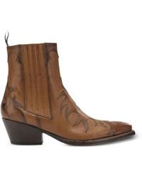 Sartore - Leather Cowboy Boots - Lyst