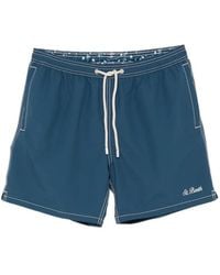 MC2 Saint Barth - Patmos Contrast-Stitch Swim Shorts - Lyst