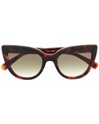Longchamp - Gafas de sol con montura cat-eye y efecto carey - Lyst