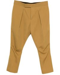 SAPIO - Pleated Gabardine Trousers - Lyst