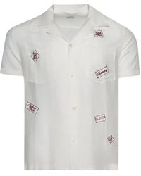 Bode - Embroidered-Details Short-Sleeve Shirt - Lyst