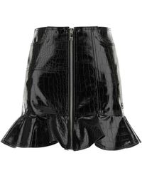 Ganni - Future Coated Mini Skirt - Lyst