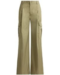 Ralph Lauren - Pleated Wide-Leg Cargo Pants - Lyst