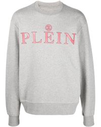 Philipp Plein - Logo-print Cotton Sweatshirt - Lyst