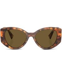 Miu Miu - Tortoiseshell-effect Round-frame Sunglasses - Lyst