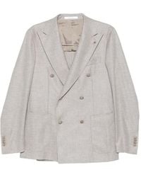 Tagliatore - Double-Breasted Buttoned Blazer - Lyst