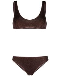 Oséree - Metallic-Thread Scoop Bikini - Lyst