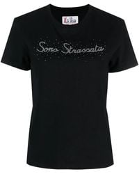 Mc2 Saint Barth - Crystal-Embellished Cotton T-Shirt - Lyst