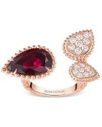 Boucheron - 18K Rose Serpent Bohème Diamond Ring - Lyst