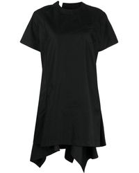Sacai - Draped Short-sleeve Minidress - Lyst