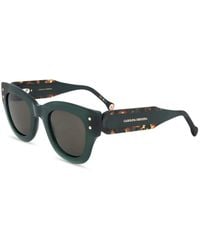 Carolina Herrera - Lunettes De Soleil À Effet Écaille De Tortue - Lyst