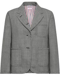 Thom Browne - Prince Of Wales Cropped Blazer - Lyst