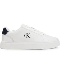 Calvin Klein - Signature Logo-Print Leather Sneakers - Lyst
