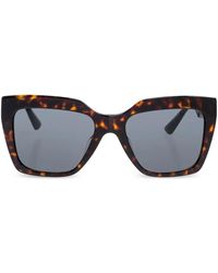 Versace - Tortoiseshell-Effect Geometric-Frame Sunglasses - Lyst