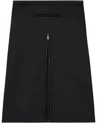 Courreges - Zip-Detail Satin Midi Skirt - Lyst