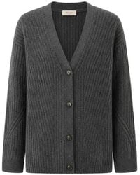 RETORI - Ribbed-Knit V-Neck Cardigan - Lyst