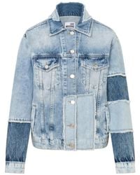 Love Moschino - Denim Jack Met Patchwork - Lyst